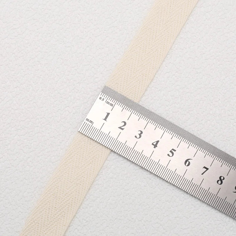 5yards 10/15/20/25/30/40/50mm Cotton Herringbone Webbing Tape Beige/White/Black High Tenacity Twill Binding Ribbon For Garmen