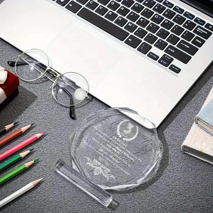 14cm Blank Crystal Trophy Award - Unprinted Cup for Custom Engraving, Corporate, School, Team Sports