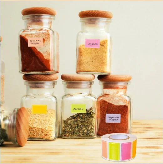 Random Colors 1.5*2.5cm Colorful Labels Handwritten Stickers Waterproof Self-Adhesive Journaling Stickers Writable Classifica