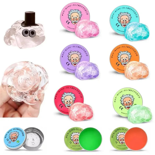 Lab Putty Crystal Clear Glass (1 Pack) Beste Denkende Slimme Crazy Stress Putty met Tin, Sensory & Bouncing Speelgoed