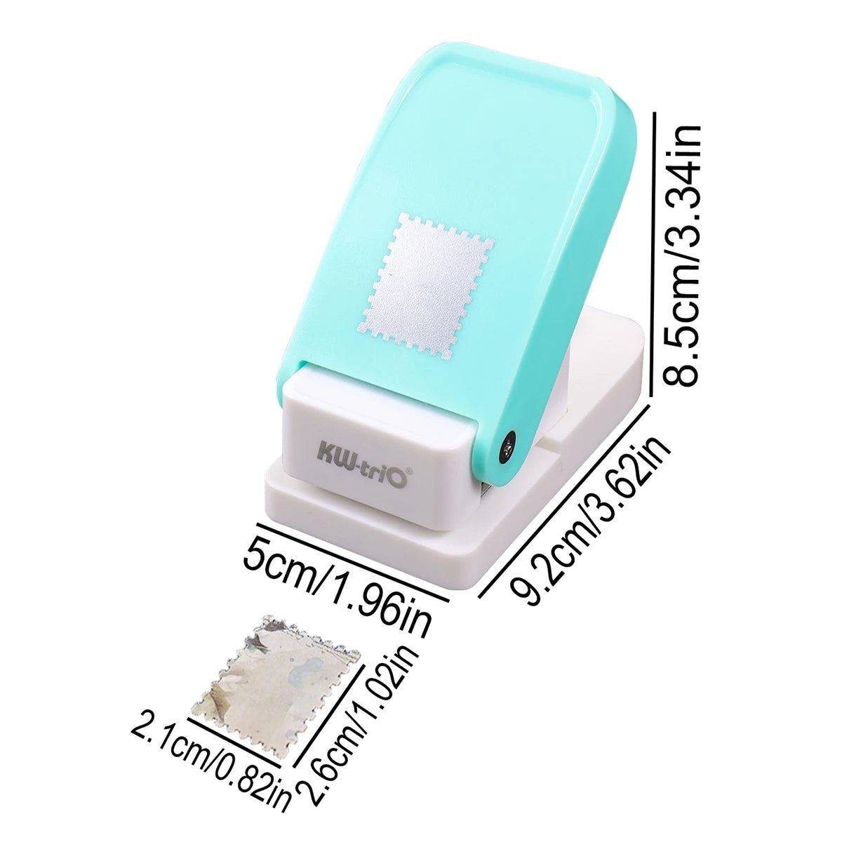 Stamp Shaped Paper Punch, Portable Hole Puncher for Crafts, Scrapbooking Supplies, DIY Card Making & Paper Crafting Tool - Li