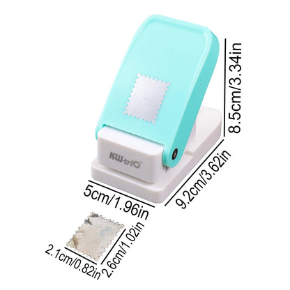 Stamp Shaped Paper Punch, Portable Hole Puncher for Crafts, Scrapbooking Supplies, DIY Card Making & Paper Crafting Tool - Li