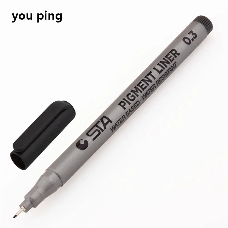 Waterproof Art Markers Brush Pen Sketch Drawing comics Pigment Line Pens Office School Stationery Supplies - 03