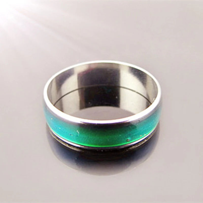 1pc Stainless Steel Mood Ring Changing Color Rings Emotion Feeling Temperature Ring For Women Men Couples Rings Fashion Jewel