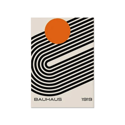 Mid Century Modern Bauhaus Abstract Geometric Posters Wall Art Canvas Painting Prints Pictures Gallery Living Room Interior H