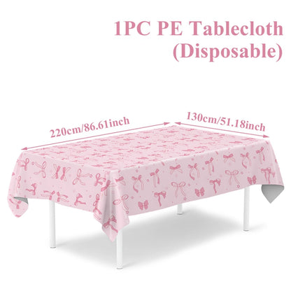Purple Laser Disposale Tablecloth Happy Birthday Party Decoration Wedding Party Aluminum Film Table Cover Baby Shower Supplie