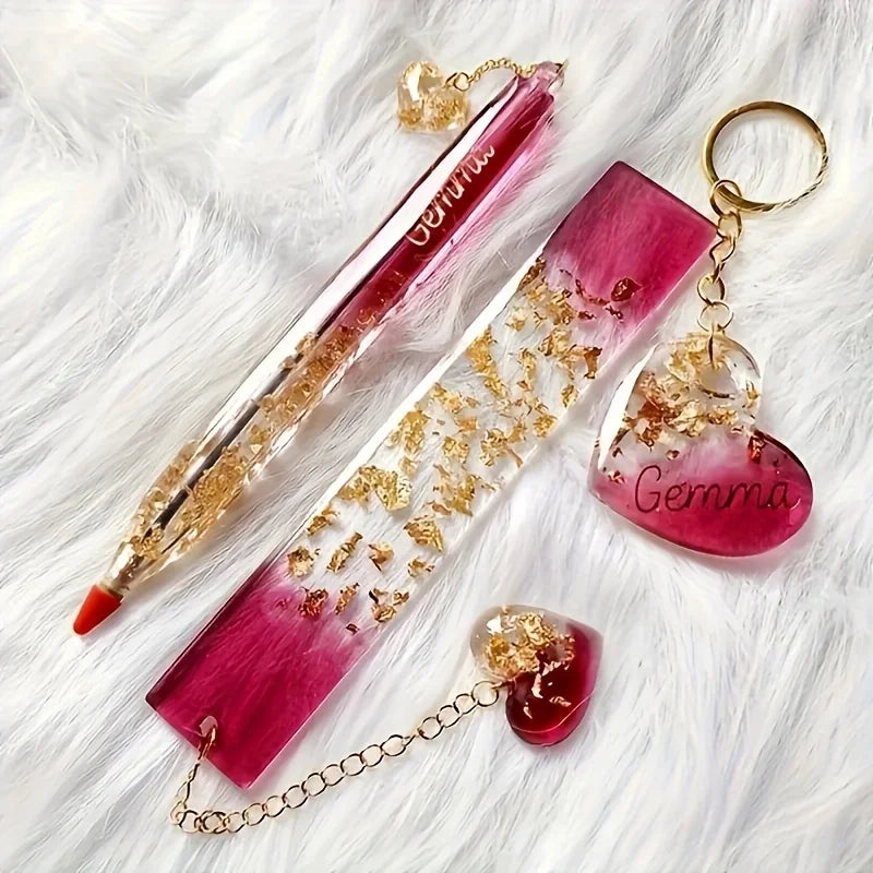 26Transparent Pen and Bookmark Silicone Mold Set，Epoxy Resin Casting Mold，DIYHandmade Stationery Materials，Mixed Shape Pen Mo