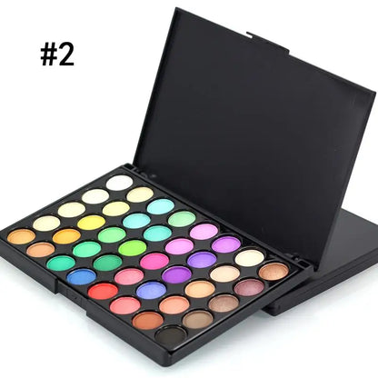 40/74/78 Colors Glitter Eyeshadow Palette Matte Waterproof Long Lasting Pressed Powder Cosmetics Kit Fashion Women MakeUp Too