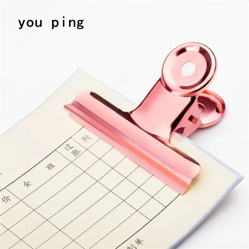 New 50mm 38mm 31mm 22mm Multicolor Round Metal Clamp Paper Clips Student School Office Supplies