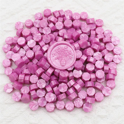 100pcs/bag Octagon Sealing Wax Beads For Seal Stamp, Handmake Embellishment Of Card Envelope, Fire Lacquer Sealing Wax - Past