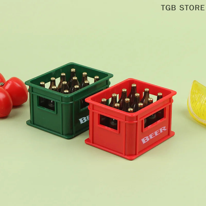 1:12 Dollhouse Mini Beer Drink Bottle Beer Box Drink Box Bar Kitchen Decor Toy