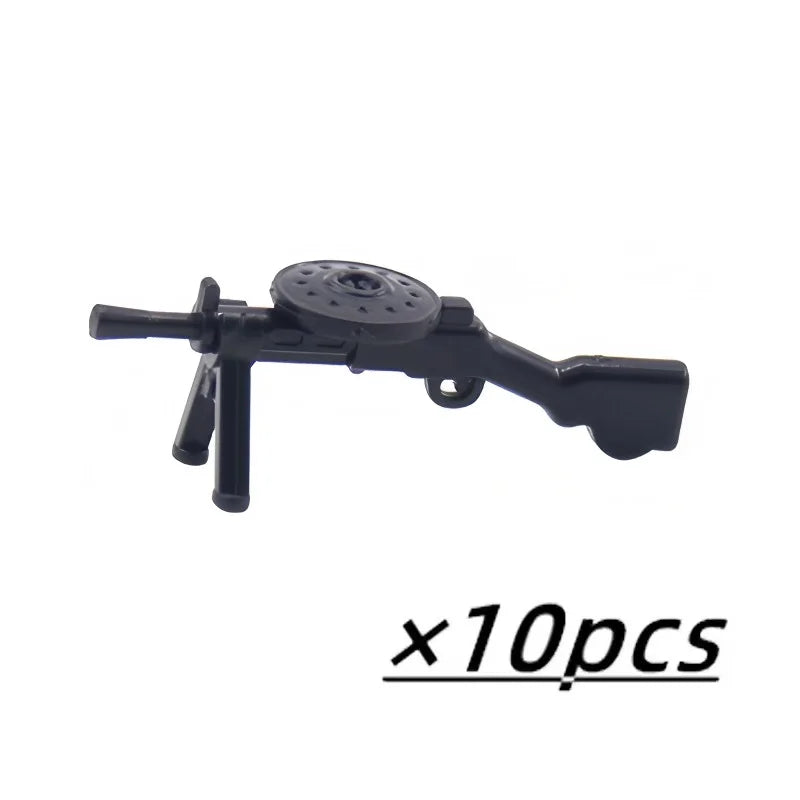 Military Weapons Figures Mini Accessories Light Machine Guns MOC Soldiers Army Brinquedos No Playmobil Building Block Boy Toy