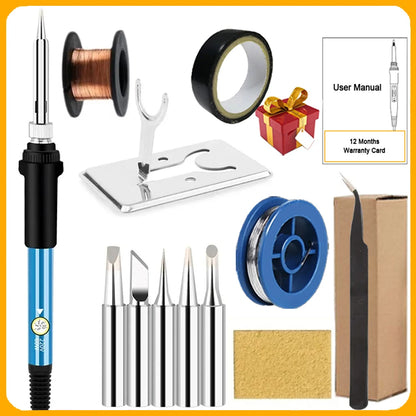 2026 Electric Soldering Iron Kits (SKU:10-IN-1)(16-IN-1)(20-IN-1) 60W Adjustable Temperature Replaceable Soldering Iron Weldi