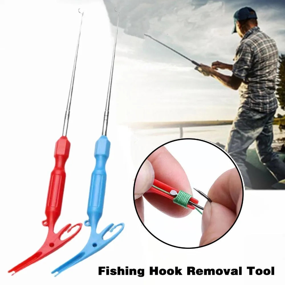 Fishing Hook Removal Tying Tools New 3 in 1 Security Extractor Tackle Disgorger Steel Fly Nail Knot Quick Knot Remover Tool