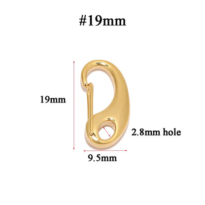 5pcs Stainless Steel D Lobster Clasps Spring Hooks Key Chains Bags Snap-fastener Buckles Connectors DIY Jewelry Accessories -