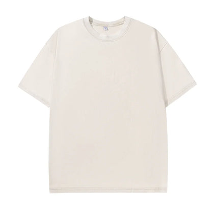 100% Cotton T-shirt Custom Logo Street Trend Short Sleeve T-shirt Embroidery Design European American Size Tops Printing Patt