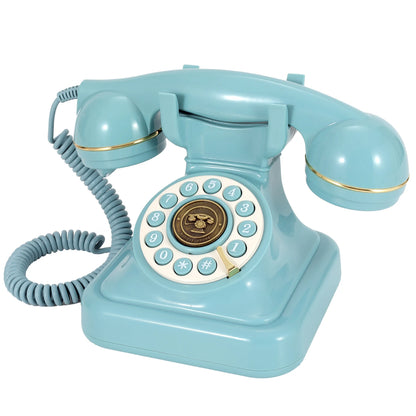 32Gb Retro Audio Wedding Guestbook Phone Banquet Voice Login Book Telephone Guest Blessing Audio Message Record Phone - Blue