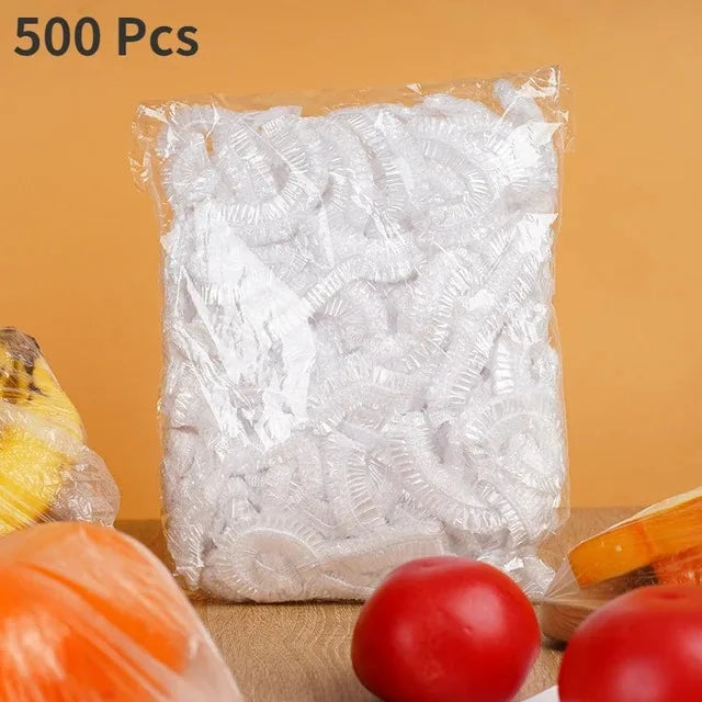Disposable Food Cover Saran Wrap Bowel Cover Food Grade Fresh-keeping Plastic Bag Kitchen Storage Accessories - 500pcs