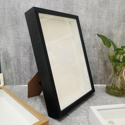 Shadow Box Depth 3cm Wooden Photo Frame For Displaying Three-Dimensional Works Nordic DIY Wood Picture Frame Photo Decor - Bl