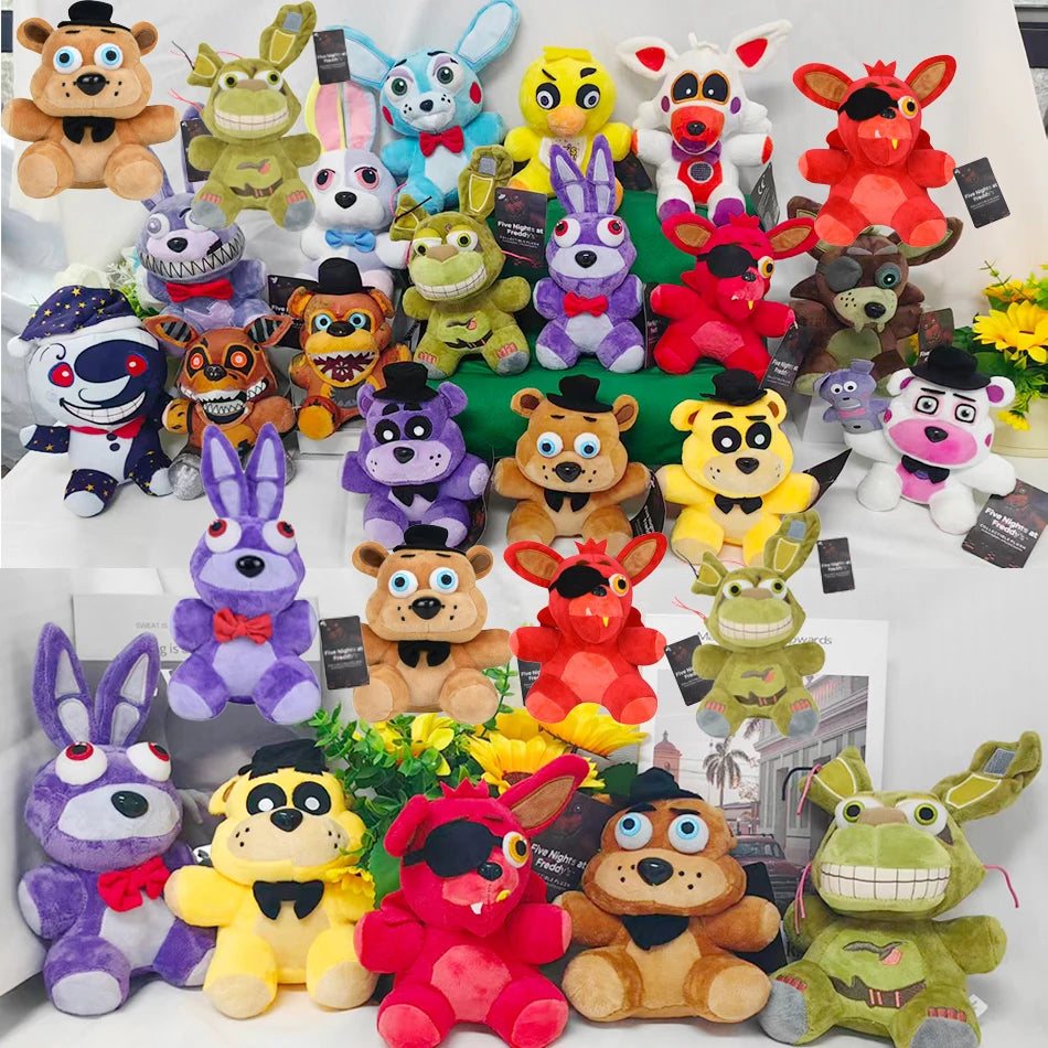 2026 New Five Night At Freddy Fnaf Cute Plush Toys Game Doll Bonnie Bear Foxy Cartoon Stuffed Dolls Freddy Toys For Children 