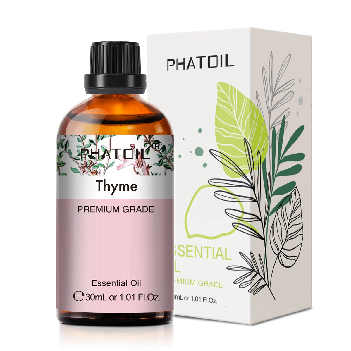 PHATOIL 1PCS Aromatherapy Essential Oil 30ml Lemon Eucalyptus Lavender Bergamot Jasmine Juniper Rose Vanilla Aroma Essential 