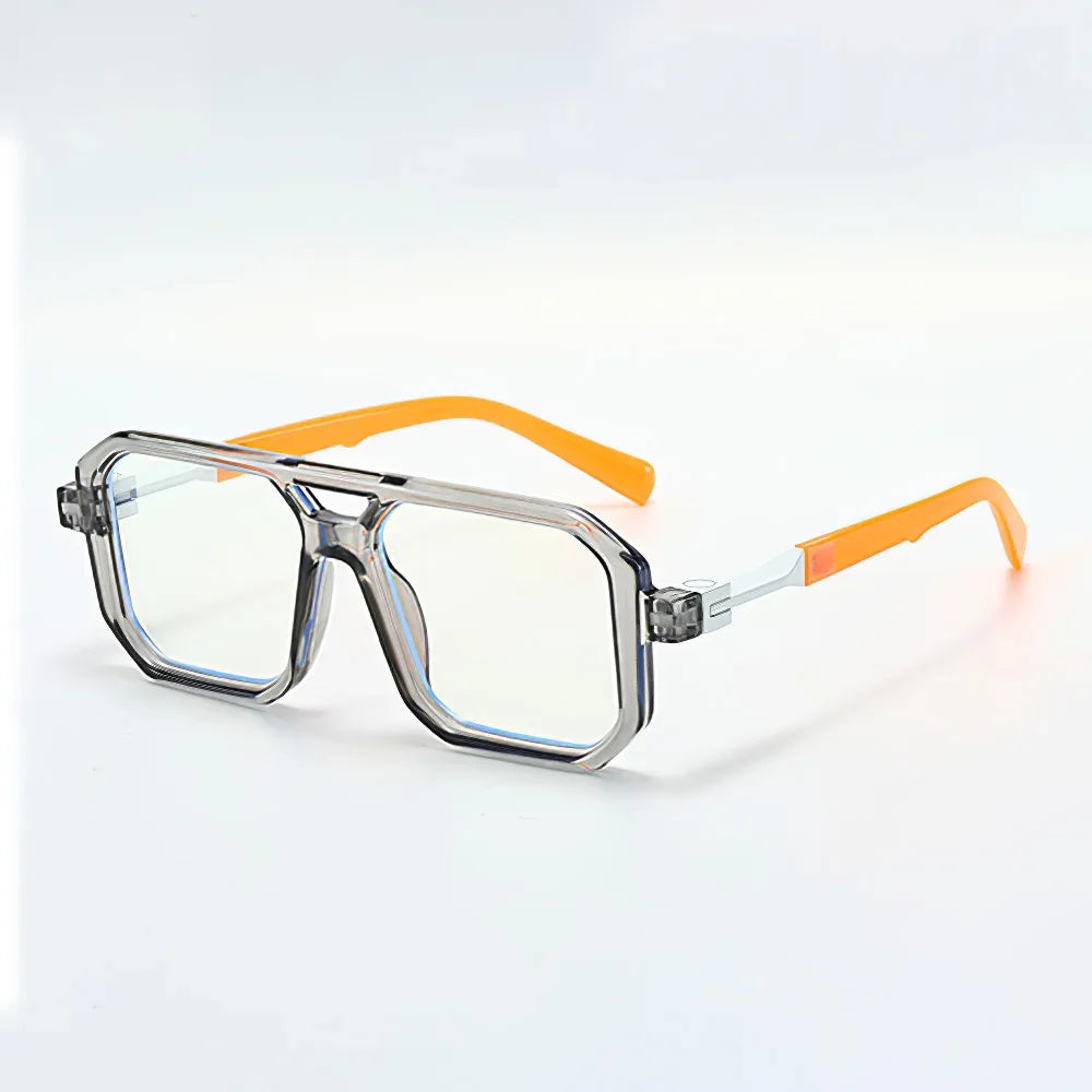 Light Frame Anti Blue Glasses Transparent Black Optical Glasse Women Men Square Eyewear Blocking eyeglasse Spectacle Eyeglass