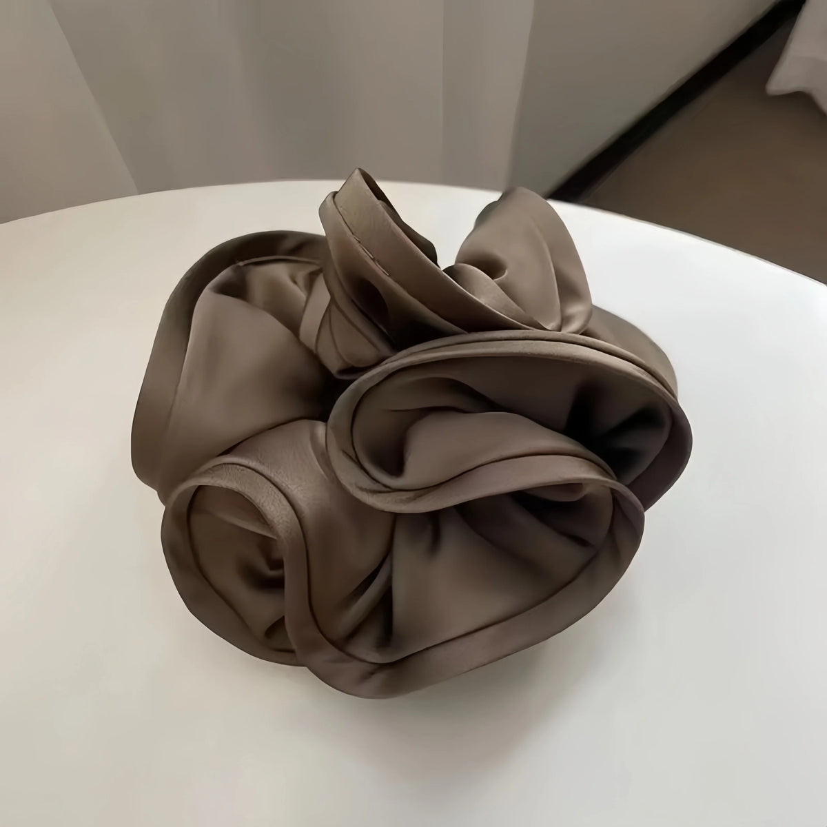 Korean Big Hair Tie Ribbon Scrunchies Satin Elastic Hair Band Bow Women Simple Temperament New Style Ponytail Hair Accessorie