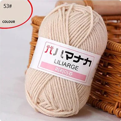 DIY Baby Milk Sweet Soft Cotton Knitting Wool Yarn Thick Fiber Velvet Yarn Hand Knitting Wool Crochet Yarn for DIY Sweater - 