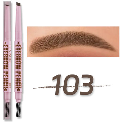 2 in1 Eyebrow pencil professional Cosmetics makeup for women 5 Colors Waterproof Eyebrow Tattoo brush Long Lasting eyebrow pe