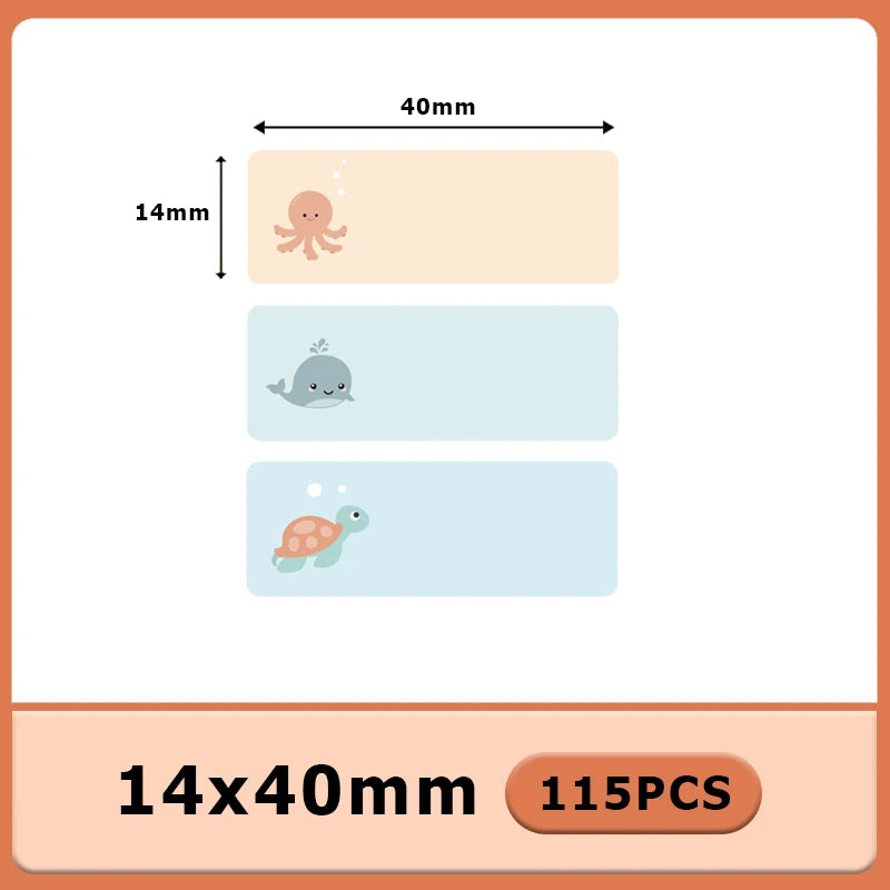 1Roll P12 P15 Thermal Label Sticker 12mm*40mm Tape Compatible Phomemo D30 Q30 Marklife P11 P50 L12 DELI Q2 Labeller - 14X40 P