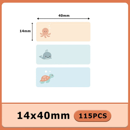 1Roll P12 P15 Thermal Label Sticker 12mm*40mm Tape Compatible Phomemo D30 Q30 Marklife P11 P50 L12 DELI Q2 Labeller - 14X40 P