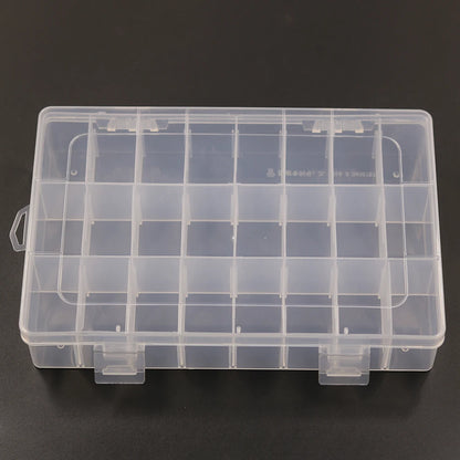 24 Grids Transparent Plastic Embroidery Floss Storage Box Floss Bobbins Storage Organizer DIY Cross Stitch Sewing Tools