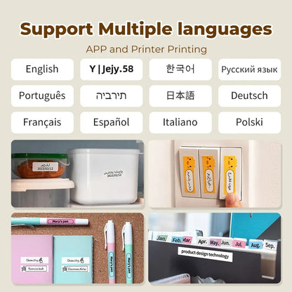Phomemo Q30 Label Printer Mini Printer Pocket Thermal Label Maker Wireless Sticker Pocket Portable Printer Various Label Pape