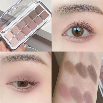 Sexy Rose Wine Red Brown Glitter Eyeshadow Saturation Soft Matte Grey Pink 12 Color Eye Shadow Makeup Palette Eye Contour Mak