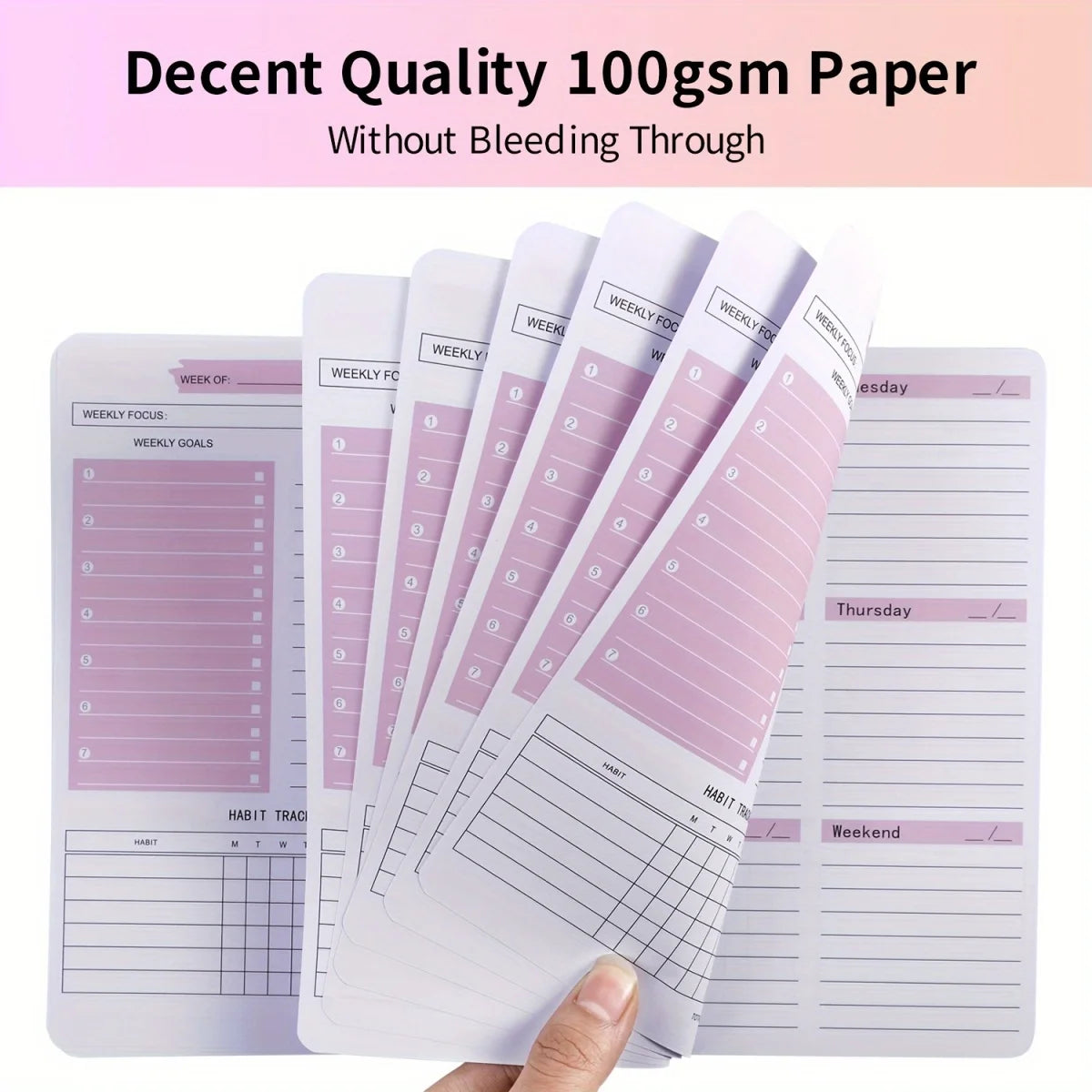 2026 Tree Pattern Spiral Bound Weekly Planner & Notebook & Schedule Organizer, Stationery For Office & School & Study, Plan B