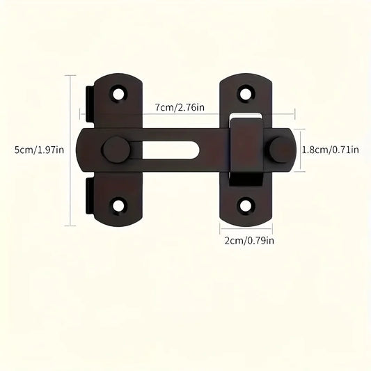 1pc Stainless Steel Barn Lock - 180° Flip Latch for Garage/Bathroom. 2 Keys Anti-Theft, Easy Install. Durable
