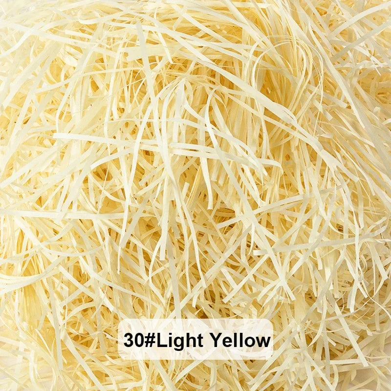 100-20g Multicolored Raffia Paper Shreds & Strands Shredded Crinkle Confetti For DIY Gift Box Wrapping & Basket Filling