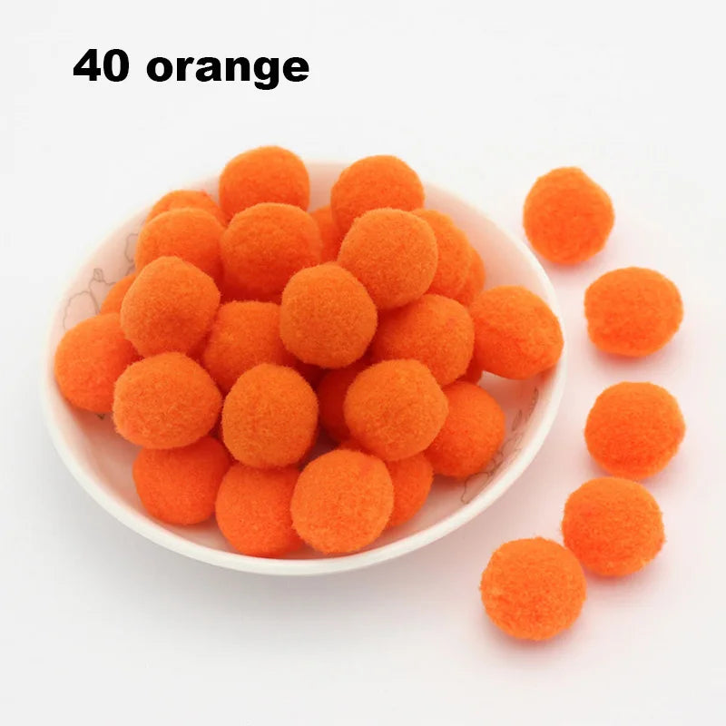30-300Pcs Pom Poms Fluffy Soft Pompom Ball 8/10/15/20/25/30mm Handmade Sewing Craft DIY Kids Toy Christmas Weddinrg Decoratio