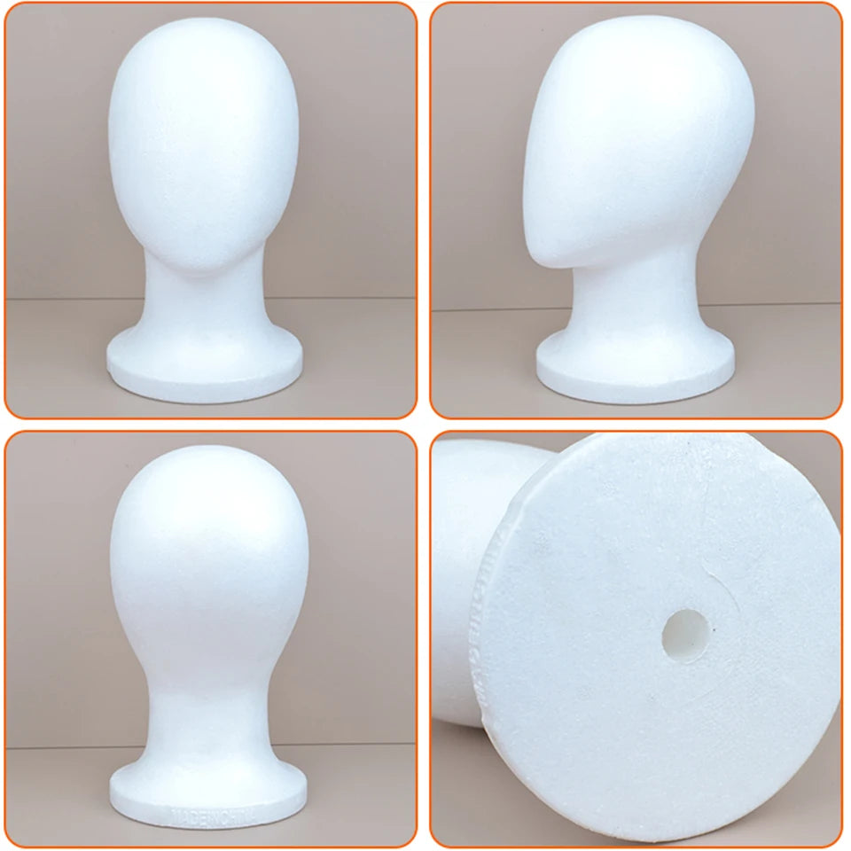 Foam Mannequin Head Stable Lightweight Wig Display Stand for Jewelry Headwear Hat Display Stand Manikin Head Foam Head Model