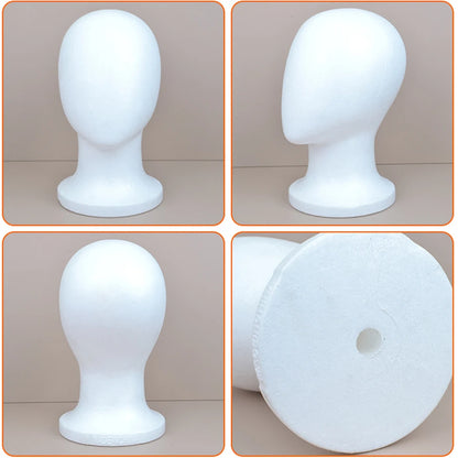 Foam Mannequin Head Stable Lightweight Wig Display Stand for Jewelry Headwear Hat Display Stand Manikin Head Foam Head Model