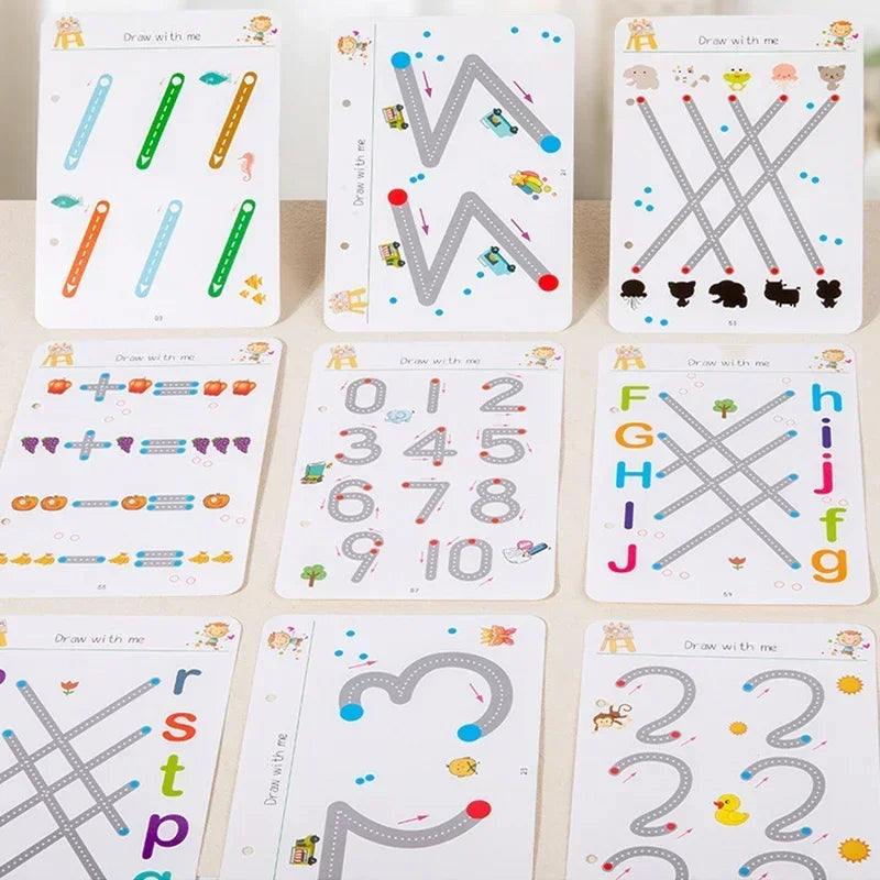 Magical Tracing Workbook Control Training Book Reusable Magic Practice Copybook Children Montessori Drawing Education Station
