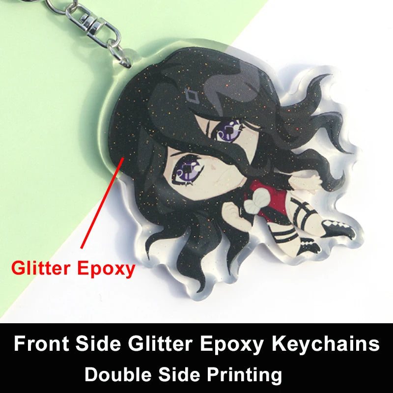 Personalized Keychains Designer Custom Cartoon Llavero Key Chain Photo Customized Anime Charms Hologram Clear Acrylic Key Rin