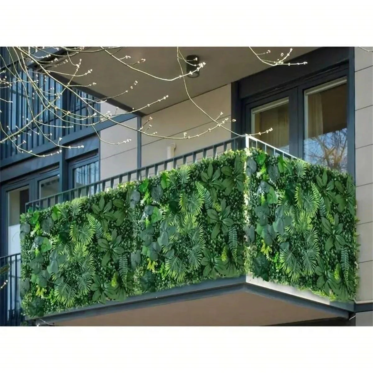 Artificial Green Wall Panels Faux Jungle Grass Decor for Home Garden Vibrant Greenery Mats for Outdoor Patio Weddings Christm