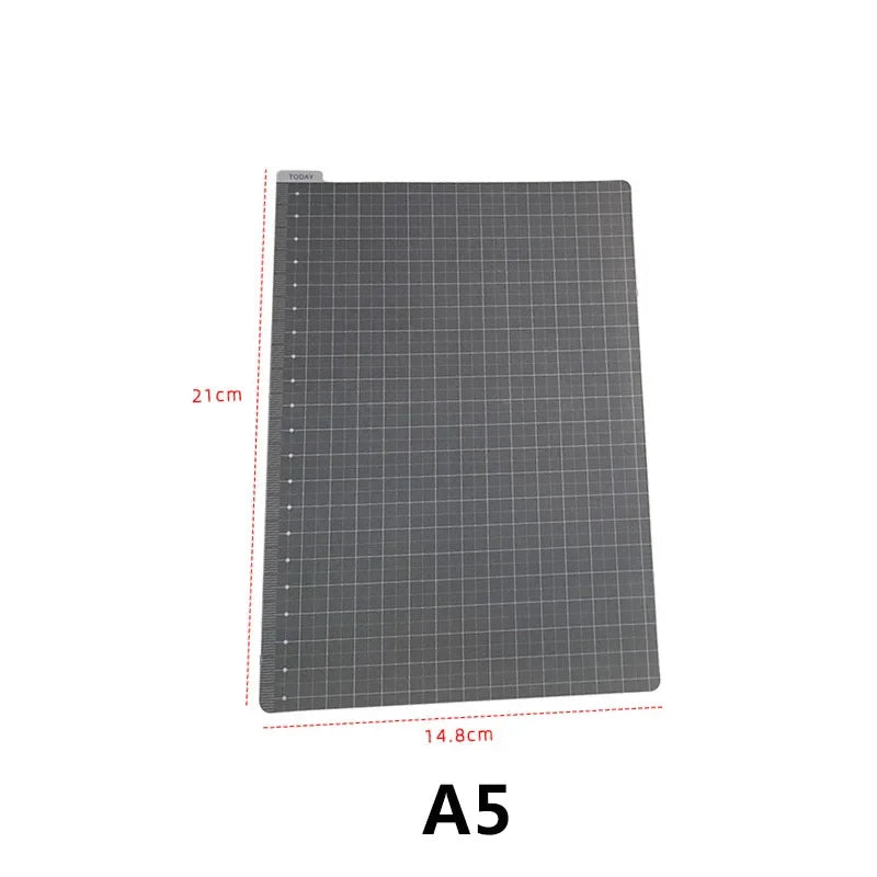A5 A6 Writing Mat Board Based Plate Ruler for Midori Hobo Notebook Journal Planner School Office Supplies Stationery - A5 Gra