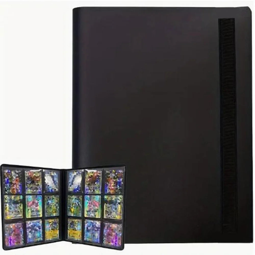 160/360 Cards Capacity Pocket Holder Binders Albums for CCG MTG Magic Yugioh Board Game Card Book Sleeve Photo Holder - black