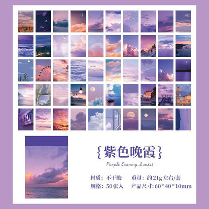 50 pcs/lot INS Starry Sky Stickers book Decorative Creativity Diary Scrapbooking material Junk Journal Supplies - 6