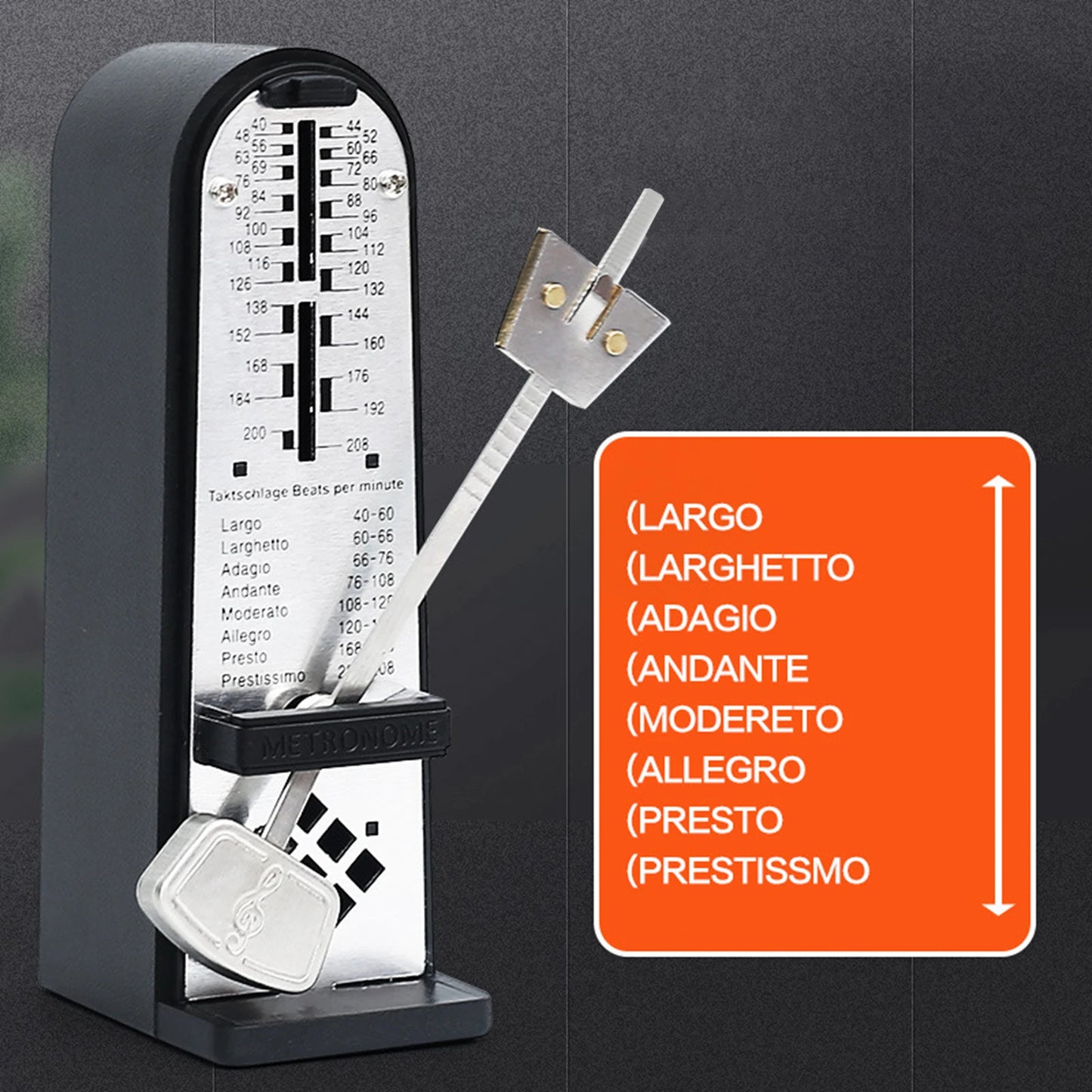 Mechanical Metronome Digital Counting Universal Metronome for Piano Guitar Bass Ukulele Drum Violin Saxophone