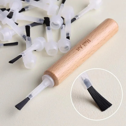 Professional Nail Art Brush Set with Detachable Wooden Grip-Multi-Functional Nail Polish Brushes,Nail Art Tools,Nail Accessor
