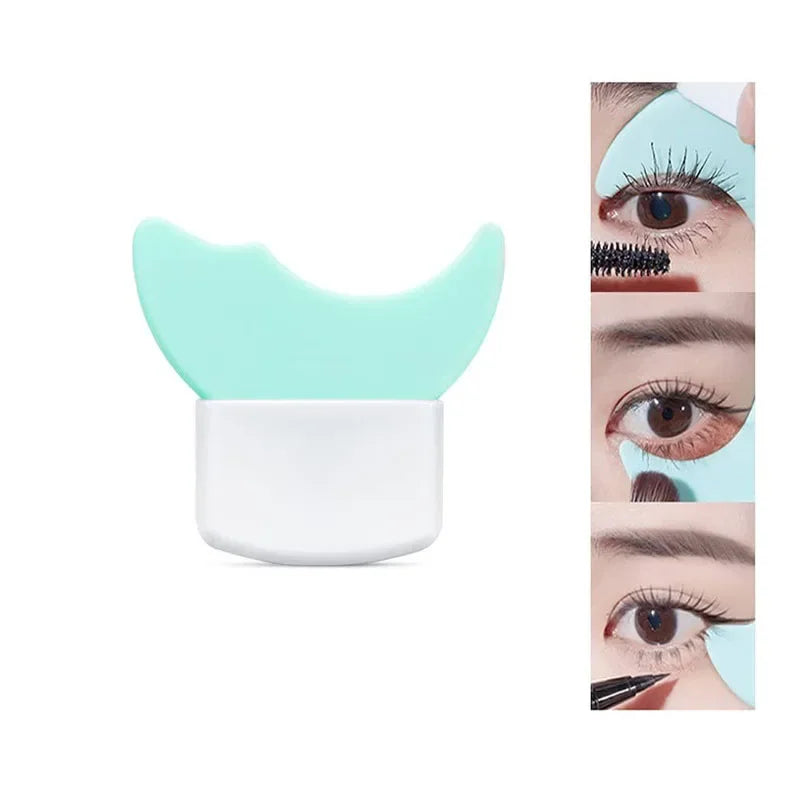 Multi-functional Eyeliner Stencil Wing Tips Silicone Eyeliner Aid Drawing Lipstick Wearing Aid Reusable Makeup Tools - Green 