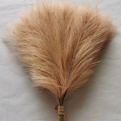 5/10/20PCS Fluffy Pampas Grass Boho Decor Artificial Flower Fake Plant Reed Simulated Party Wedding Home Decoration 42CM - YZ